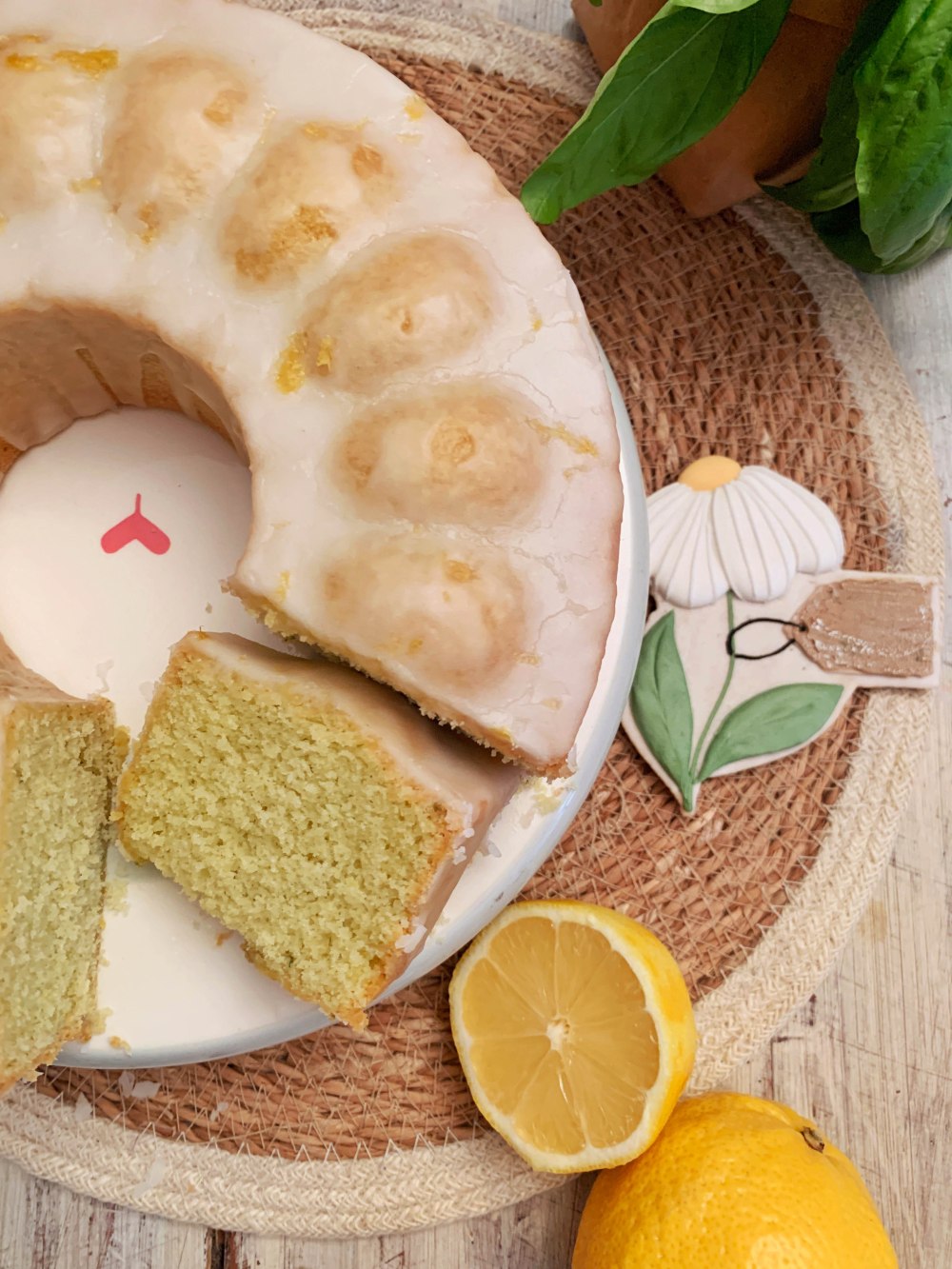 Ciambella limone e basilico